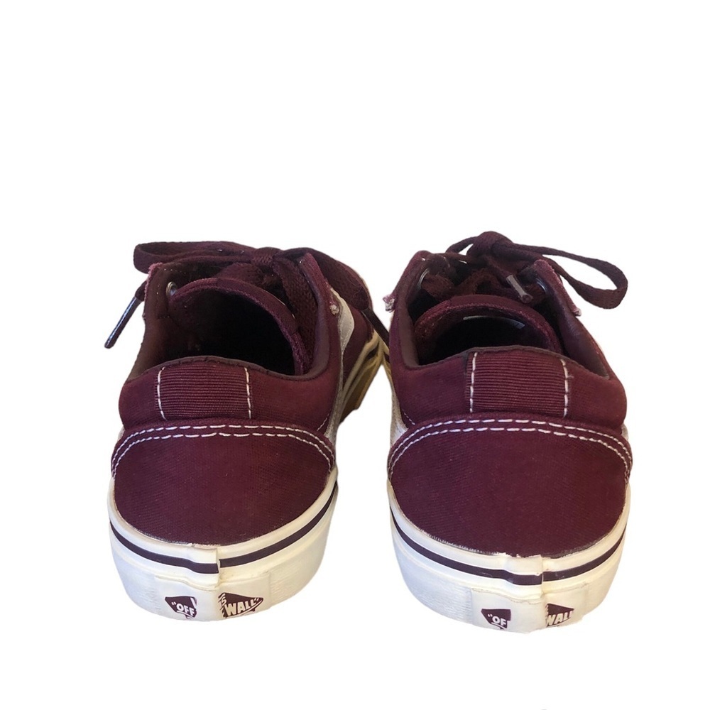 Vans Sneakers Unisex Size 1 Burgundy  Lace Up Beautiful Gently Used Condition - Picture 7 of 7